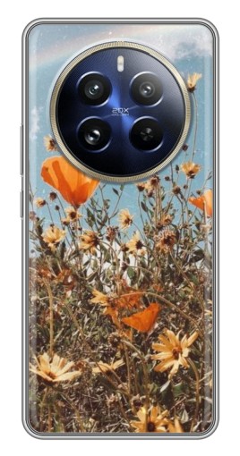 Чехол с принтом "Желтые цветы" для Realme 12 Pro Plus