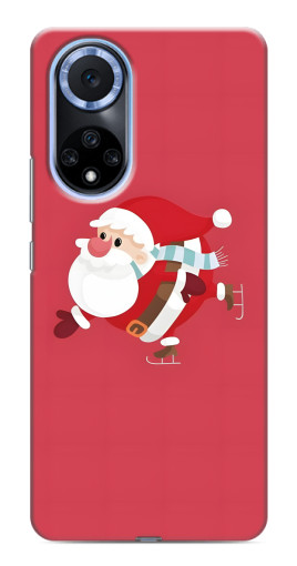 Чехол с печатью "Дед Мороз на коньках" для Huawei Nova 9 SE