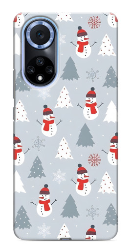 Чехол с печатью "Новогодний фон" для Huawei Nova 9 SE