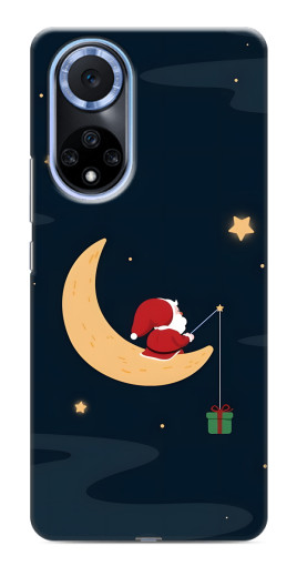 Силиконовый чехол с изображением "Санта на луне" для Huawei Nova 9 SE