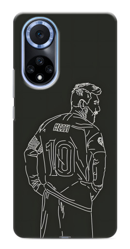 Чехол с печатью "Контур Месси" для Huawei Honor X7b