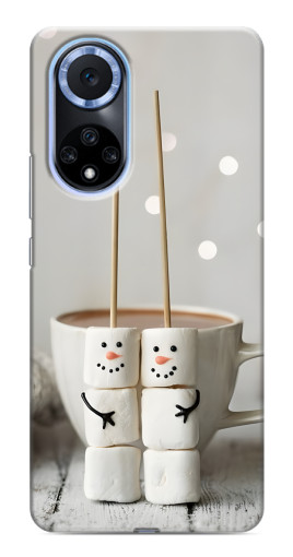 Чехол с печатью "Снеговики из зефира" для Huawei Honor X7b