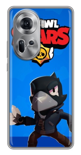 Силиконовый чехол с изображением "Боевой Crow" для Oppo Reno 11 5G