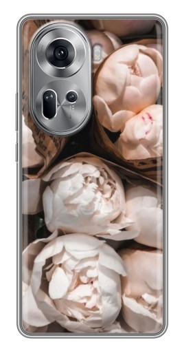 Чехол с печатью "Букет пионов" для Oppo Reno 11 5G
