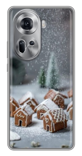 Силиконовый чехол с изображением "Домики из пряников" для Oppo Reno 11 5G