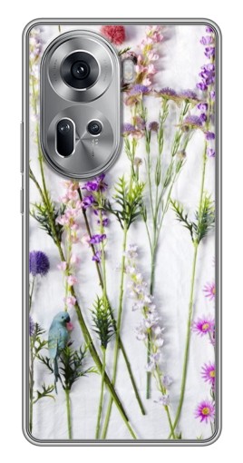 Силиконовый чехол с изображением "Фон полевых цветов" для Oppo Reno 11 5G