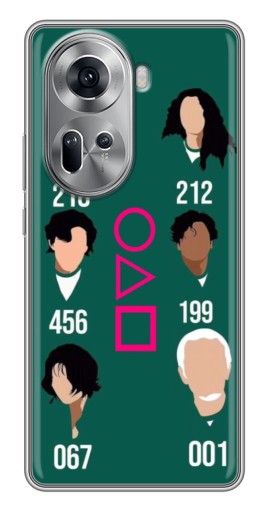 Силиконовый чехол с изображением "Герои кальмара" для Oppo Reno 11 5G
