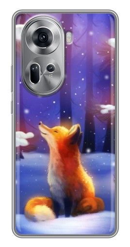 Чехол с печатью "Лисичка в лесу" для Oppo Reno 11 5G