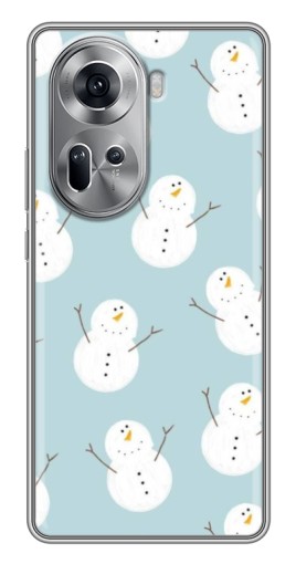 Чехол с печатью "Маленькие снеговики" для Oppo Reno 11 5G