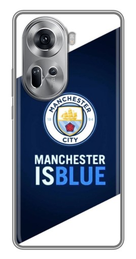 Силиконовый чехол с изображением "Manchester is Blue" для Oppo Reno 11 5G