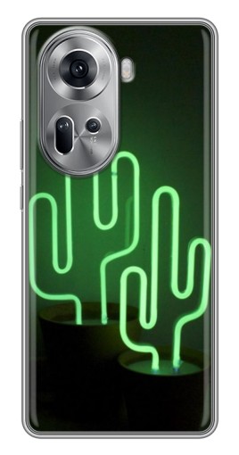 Чехол с печатью "Неоновый кактус" для Oppo Reno 11 5G