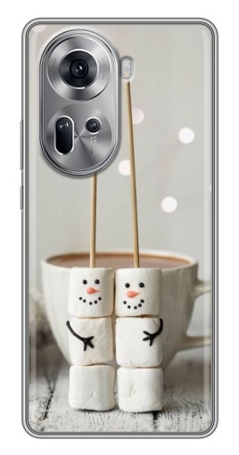 Чехол с принтом "Снеговики из зефира" для Oppo Reno 11 5G