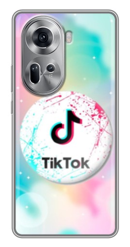 Силиконовый чехол с изображением "TikTok принт" для Oppo Reno 11 5G