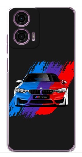 Силиконовый чехол с изображением "Красочный BMW" для Motorola MOTO G24 Power