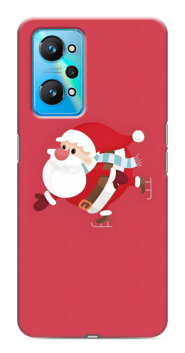 Чехол с принтом "Дед Мороз на коньках" для Realme GT Neo 2
