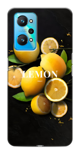 Силиконовый чехол с изображением "Лимон на черном" для Realme GT Neo 2