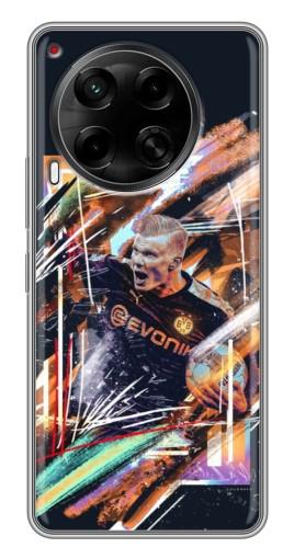 Силиконовый чехол с изображением "АРТ Haaland" для Tecno Camon 30 (CL6)