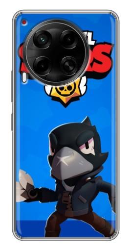 Силиконовый чехол с изображением "Боевой Crow" для Tecno Camon 30 (CL6)