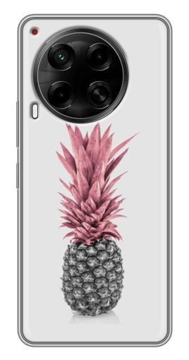 Силиконовый чехол с изображением "Чёрно-белый ананас" для Tecno Camon 30 (CL6)