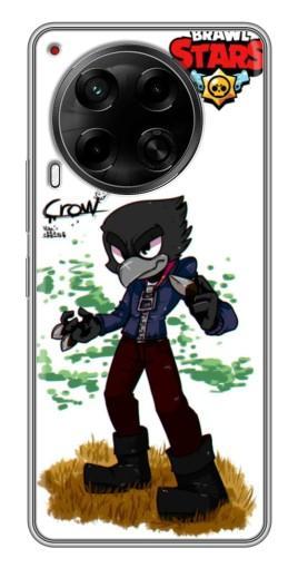 Силиконовый чехол с изображением "Crow" для Tecno Camon 30 (CL6)