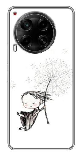 Силиконовый чехол с изображением "Девочка с одуванчиком" для Tecno Camon 30 (CL6)