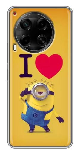 Силиконовый чехол с изображением "I Love Minion" для Tecno Camon 30 (CL6)