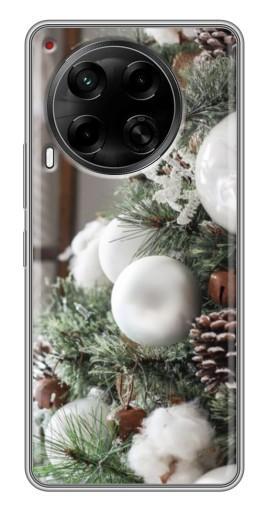 Силиконовый чехол с изображением "Игрушки на елке" для Tecno Camon 30 (CL6)