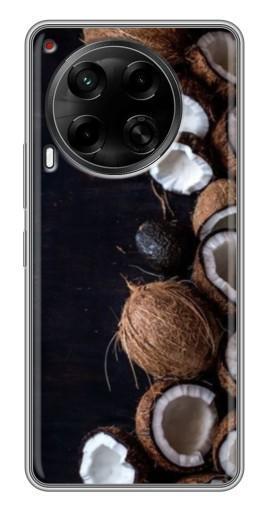 Чехол с печатью "Кокосы на черном" для Tecno Camon 30 (CL6)