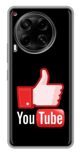 Чехол с картинкой "Лайк YouTube" для Tecno Camon 30 (CL6)