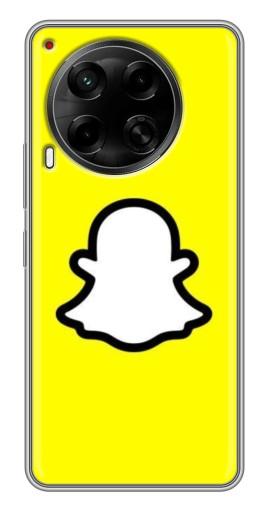 Силиконовый чехол с изображением "Лого Snapchat" для Tecno Camon 30 (CL6)