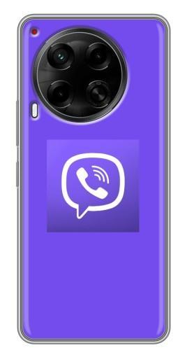 Силиконовый чехол с изображением "Лого Viber" для Tecno Camon 30 (CL6)