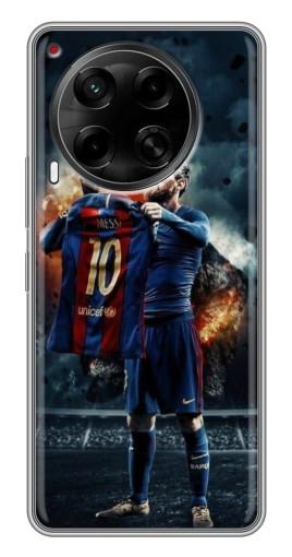 Силиконовый чехол с изображением "Месси с футболкой" для Tecno Camon 30 (CL6)