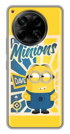 Силиконовый чехол с изображением "Minions" для Tecno Camon 30 (CL6)