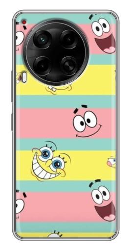Чехол с картинкой "Мордашки" для Tecno Camon 30 (CL6)