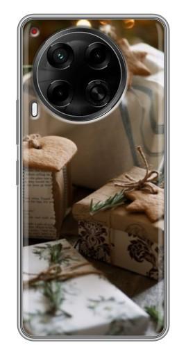 Силиконовый чехол с изображением "Нежные подарки" для Tecno Camon 30 (CL6)