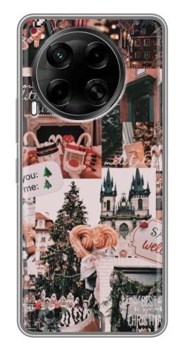 Силиконовый чехол с изображением "Новогоднее настроение" для Tecno Camon 30 (CL6)