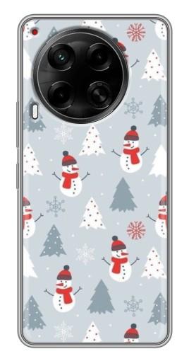Чехол с принтом "Новогодний фон" для Tecno Camon 30 (CL6)