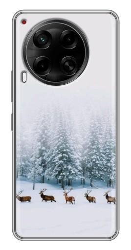 Чехол с картинкой "Олени в лесу" для Tecno Camon 30 (CL6)