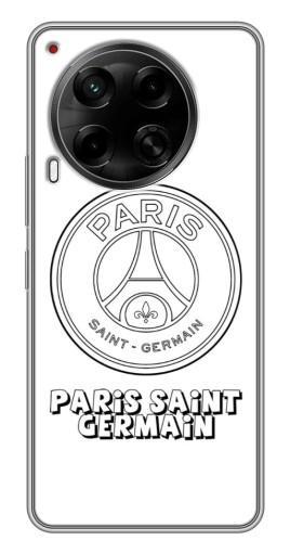 Силиконовый чехол с изображением "PSG логотип" для Tecno Camon 30 (CL6)