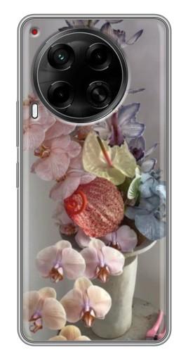 Чехол с картинкой "Разноцветные орхидеи" для Tecno Camon 30 (CL6)