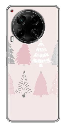 Силиконовый чехол с изображением "Разноцветные елки" для Tecno Camon 30 (CL6)