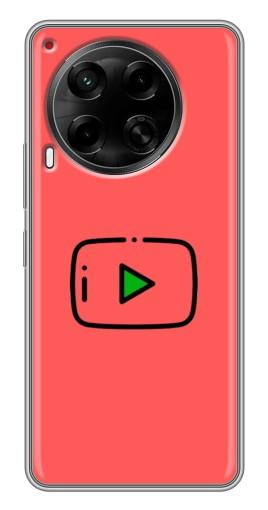 Чехол с принтом "Рисованная кнопка" для Tecno Camon 30 (CL6)