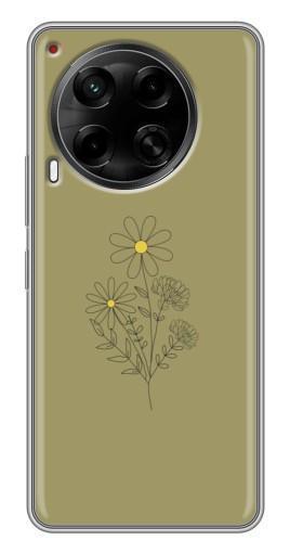 Чехол с картинкой "Рисунок ромашка" для Tecno Camon 30 (CL6)