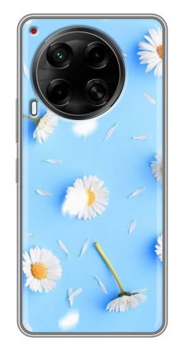 Чехол с печатью "Ромашковый фон" для Tecno Camon 30 (CL6)