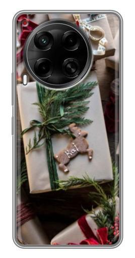 Чехол с принтом "Рождественские подарки" для Tecno Camon 30 (CL6)