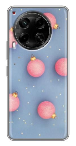 Силиконовый чехол с изображением "Розовые шары" для Tecno Camon 30 (CL6)