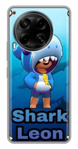 Силиконовый чехол с изображением "Shark Leon" для Tecno Camon 30 (CL6)