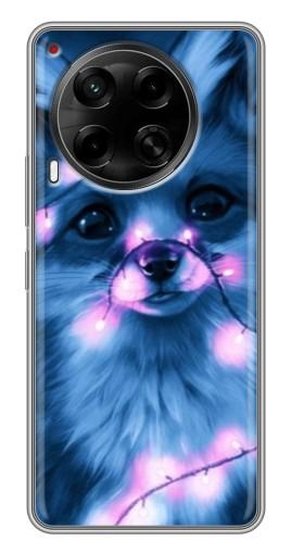 Силиконовый чехол с изображением "Синяя лисичка" для Tecno Camon 30 (CL6)