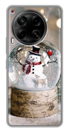 Чехол с печатью "Снеговик в шаре" для Tecno Camon 30 (CL6)
