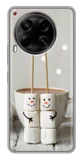 Чехол с печатью "Снеговики из зефира" для Tecno Camon 30 (CL6)